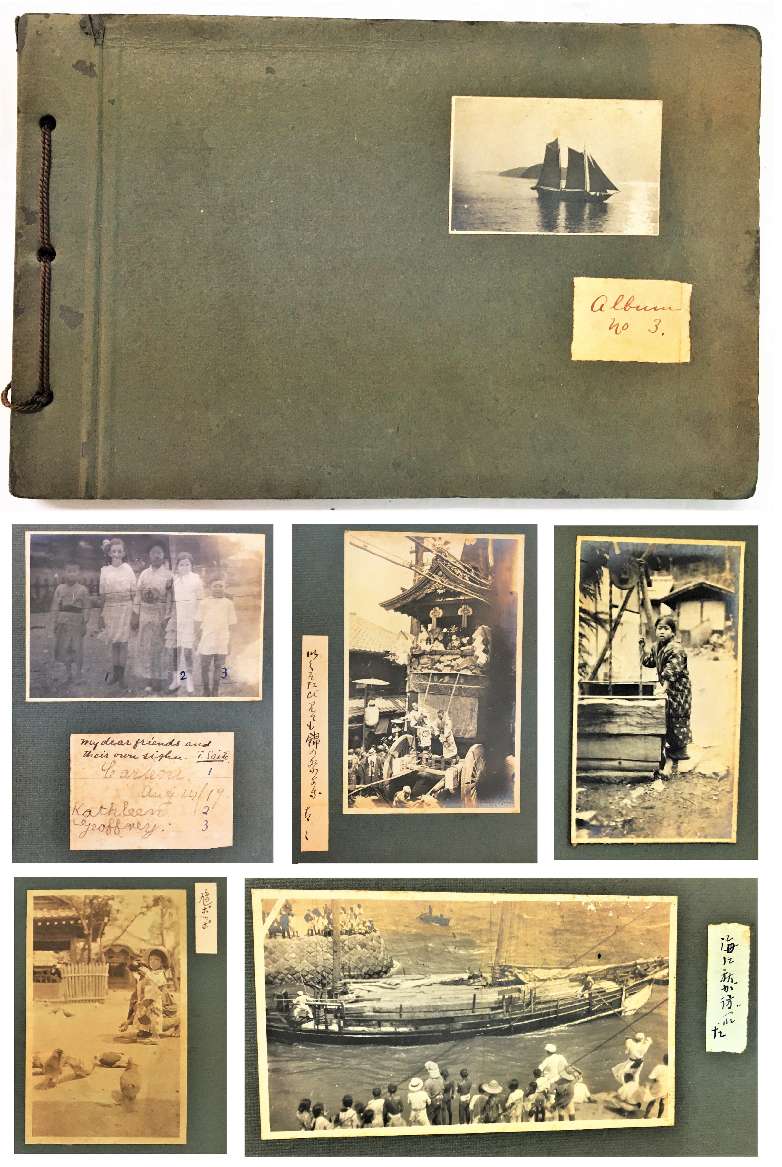 Japanese vintage photo album from the early 20th century